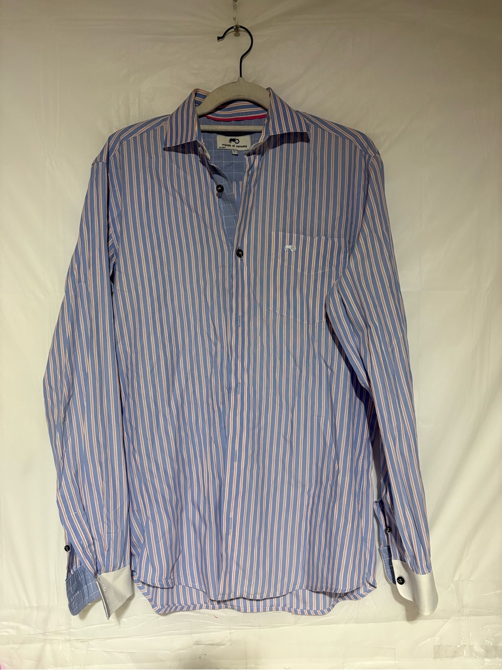 Moods of Norway Blue and Pink Striped Dress Shirt